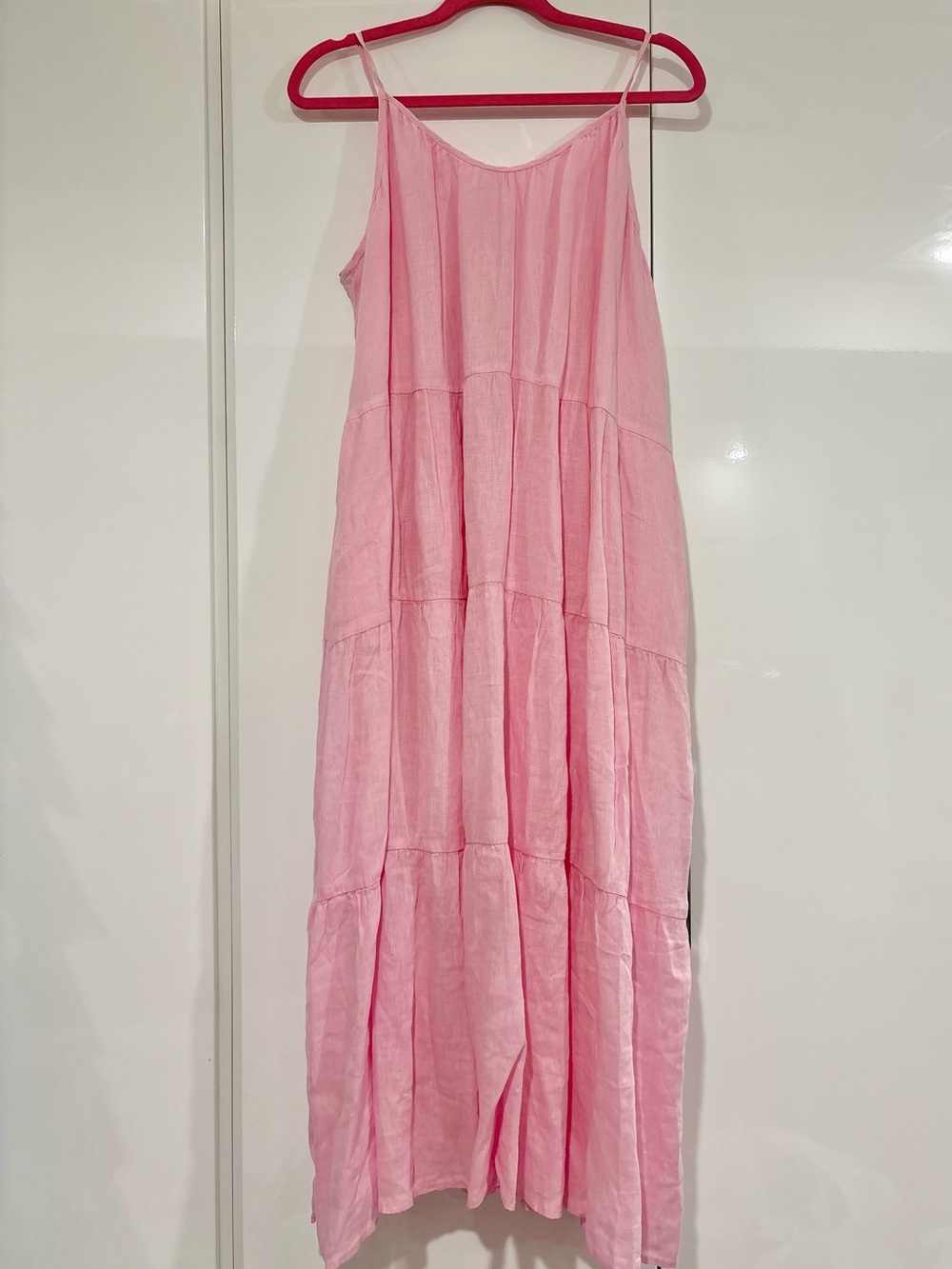 NWT Left On Friday Pink Tiered Maxi Dress